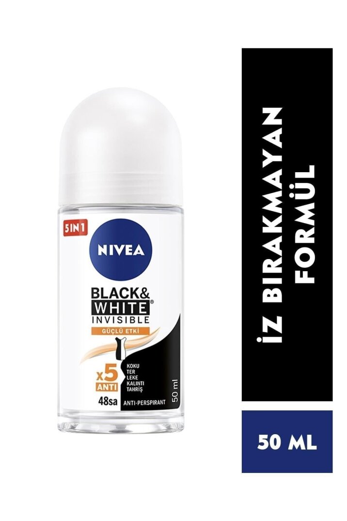 Nivea Kadın Roll-on Black & White Invisible Güçlü Etki 50 ml - 1