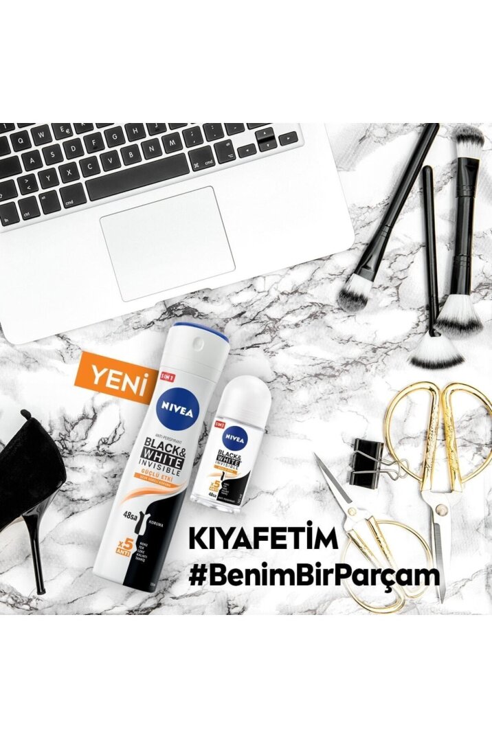 Nivea Kadın Roll-on Black & White Invisible Güçlü Etki 50 ml - 6