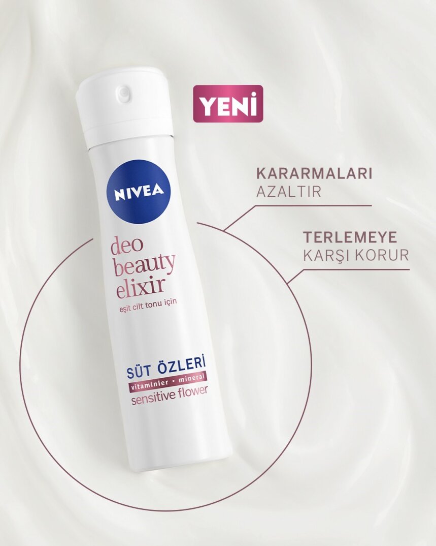 Nivea Kadın Sprey Deodorant Beauty Elixir Sensitive Flower,48 Saat Anti-perspirant Koruma 150ml - 3