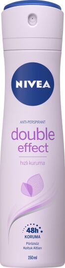 Nivea Kadın Sprey Deodorant Double Effect 48 Saat Anti-perspirant Koruma 150 ml, Pürüzsüz Koltuk Altları - 2
