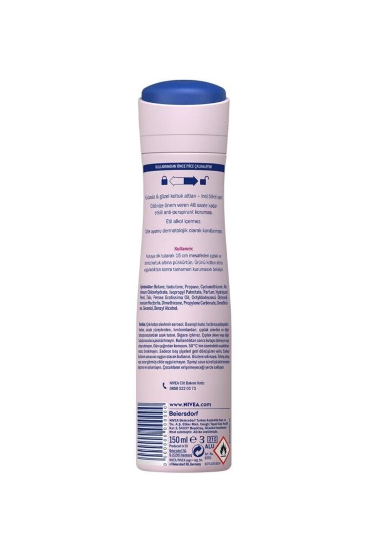 Nivea Kadın Sprey Deodorant Pearl&Beauty 150ml, Ter Kokusuna Karşı 48 Saat Koruma - 7