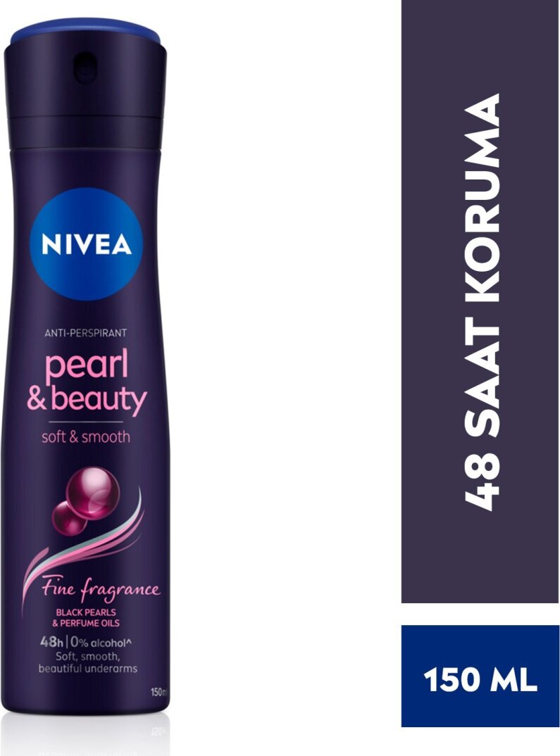 NIVEA Kadın Sprey Deodorant Pearl&Beauty Fine Fragrance,48 Saat Anti-perspirant Koruma 150ml - 1