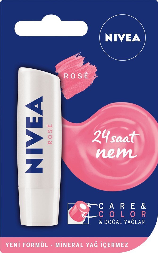 Nivea Lip Bakımlı & Renkli Dudak Balmı Pembe 4,8G - 1