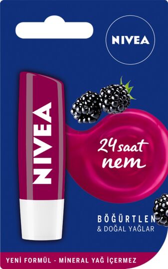Nivea Lıp Balm Ruj & Böğürtlen Aromalı Dudak Koruyucu 4,8gr - 4