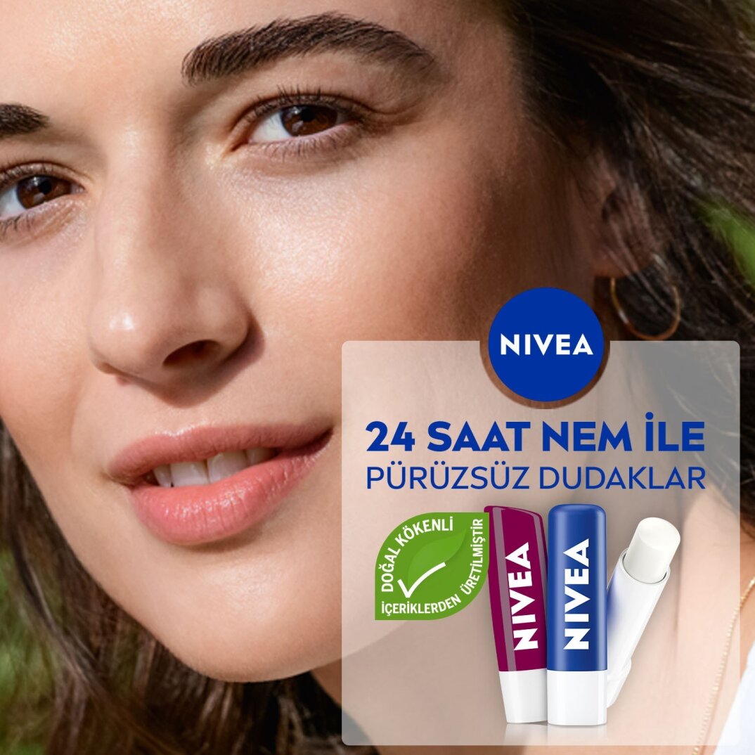 Nivea Lıp Balm Ruj & Böğürtlen Aromalı Dudak Koruyucu 4,8gr - 9