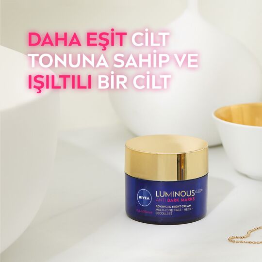 Nivea Luminous630 Leke Karşıtı Gece Yüz Bakım Kremi 50ml,Hyaluronik Asit, Tüm Cilt Tipleri - 4