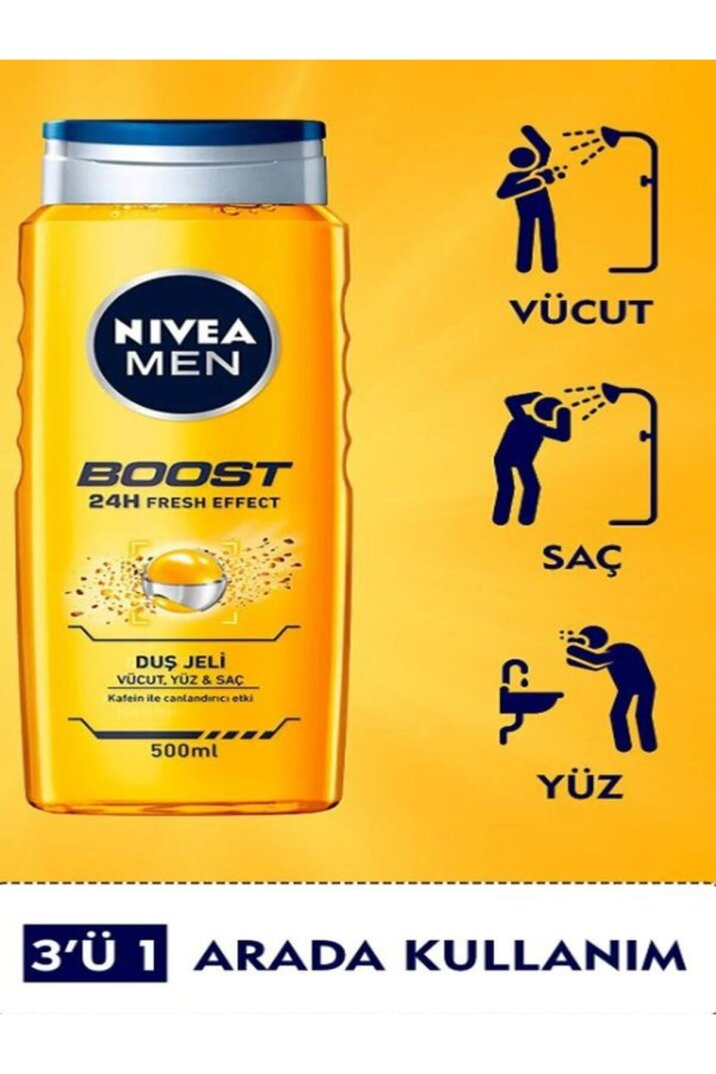 Nivea Men Duş Jeli 500 ml Bath Care Erkek - 2