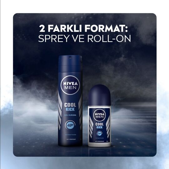 NIVEA Men Erkek Roll On Deodorant Cool Kick 48 Saat Anti-perspirant Koruma 50ml,Serinleten Ferahlık - 5