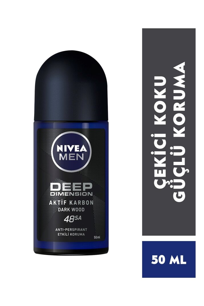 Nivea Men Erkek Roll-On Deodorant Deep Dimension 50ml,48 Saat Anti-perspirant Koruma - 1