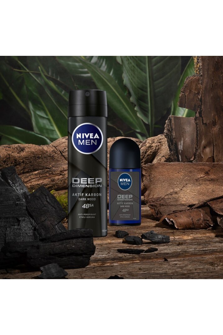 Nivea Men Erkek Roll-On Deodorant Deep Dimension 50ml,48 Saat Anti-perspirant Koruma - 4