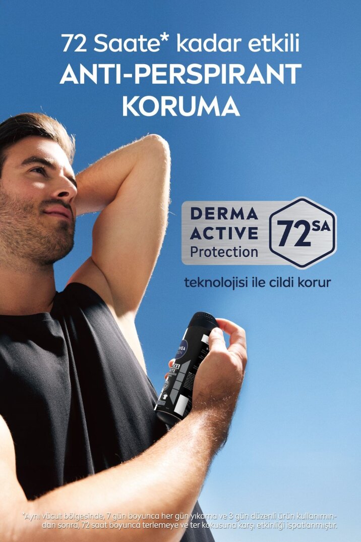 Nivea Men Erkek Sprey Deodorant Black&white Invisible Original 200ml, 72 Saat Anti-Ter Koruması - 3