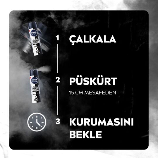 Nivea Men Erkek Sprey Deodorant Black&White Invisible Original Ter ve Ter Kokusuna Karşı 48 Saat - 6