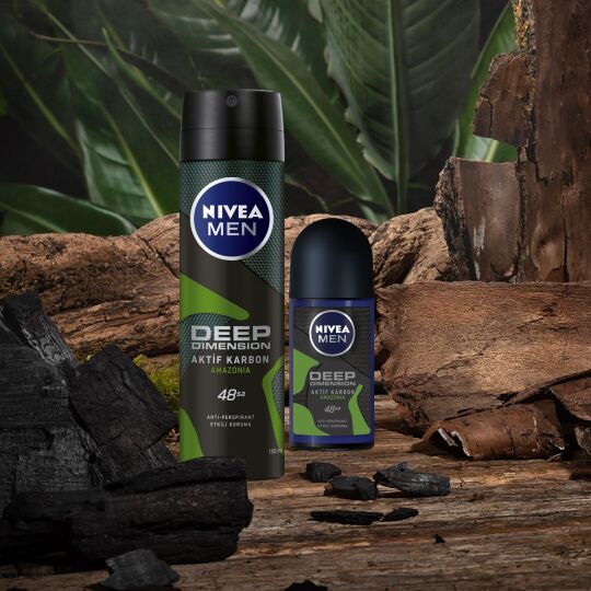 Nivea Men Erkek Sprey Deodorant Deep Dimension Amazonia 48 Saat Anti-perspirant Koruma 150ml, Çekici - 6