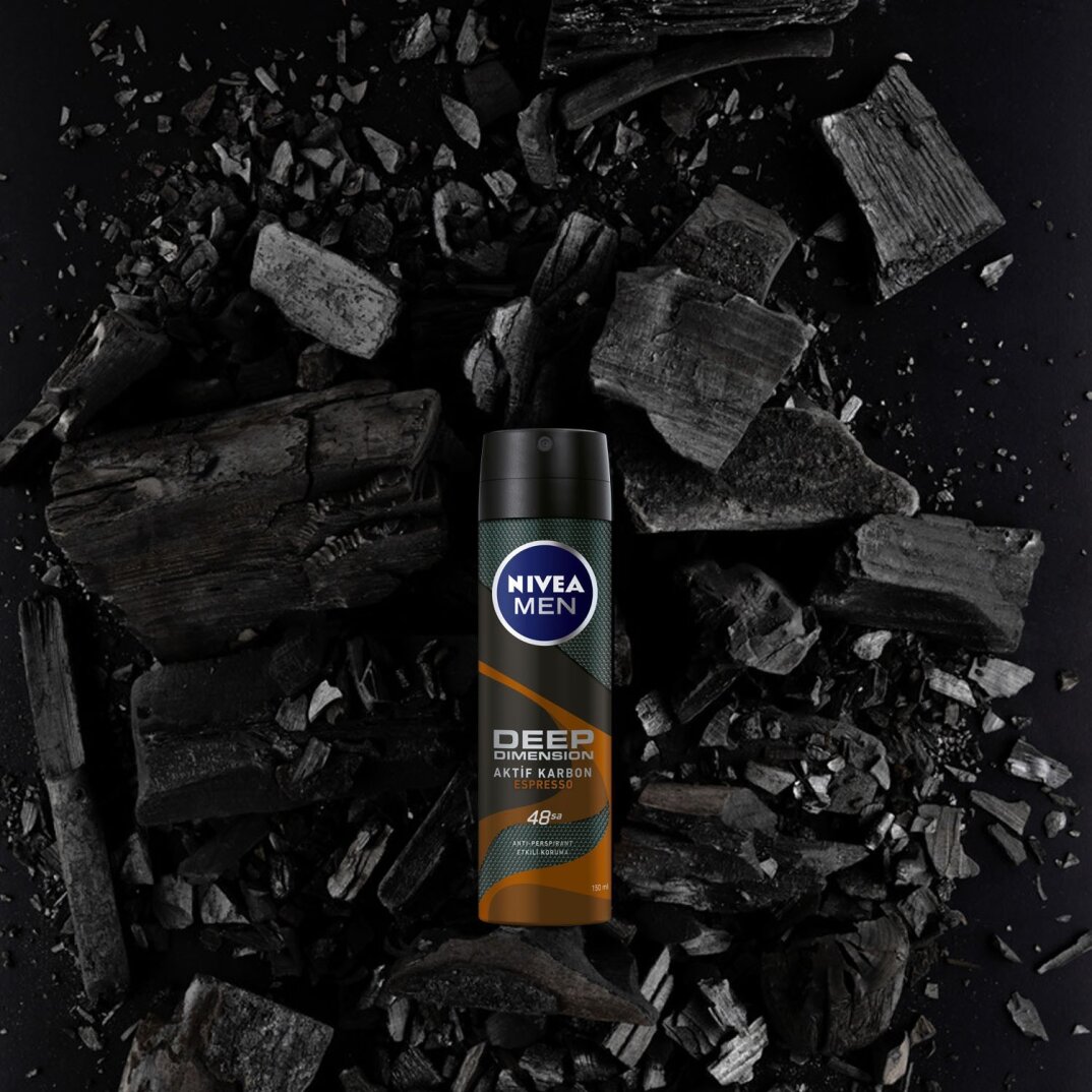 Nivea Men Erkek Sprey Deodorant Deep Dimension Espresso 48 Saat Anti-perspirant Koruma 150ml, Çekici - 4