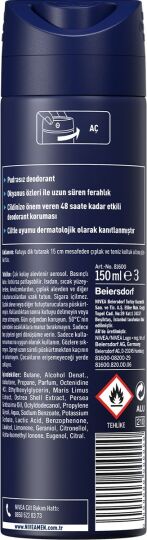 NIVEA Men Erkek Sprey Deodorant Fresh Active 48 Saat Deodorant Koruması 150ml - 2
