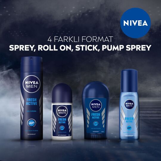 NIVEA Men Erkek Sprey Deodorant Fresh Active 48 Saat Deodorant Koruması 150ml - 6