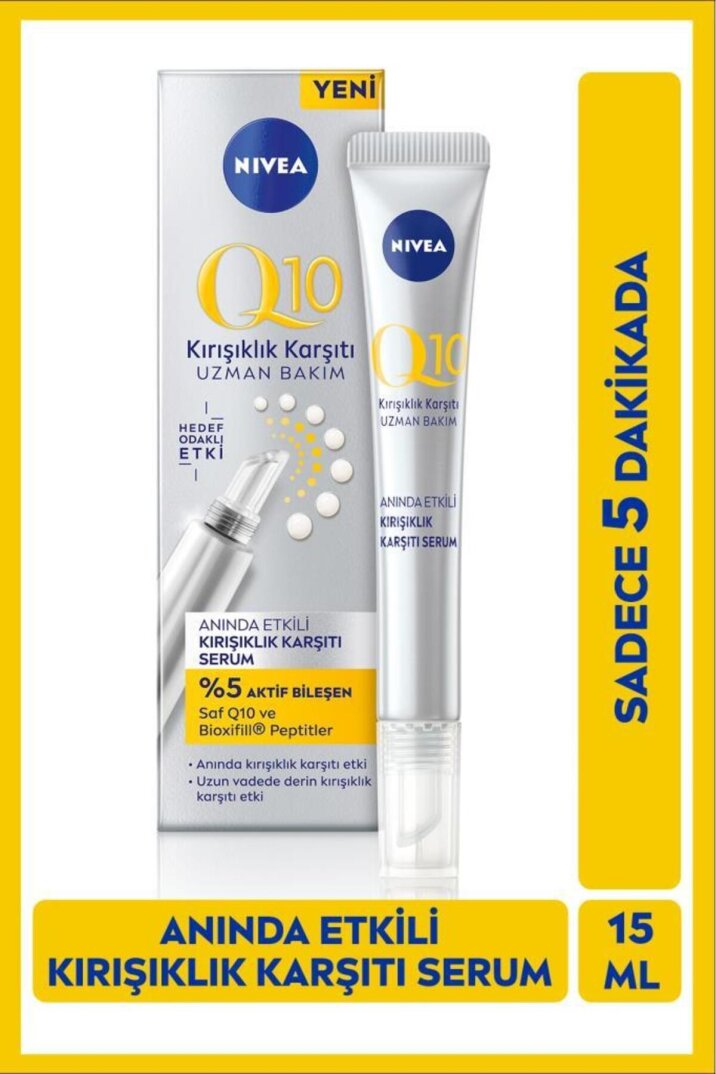 NIVEA Q10 Anında Etkili Kırışıklık Karşıtı Serum 15ml, İnce Çizgi ve Derin Kırışıklık Karşıtı - 1