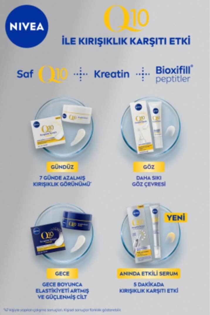 NIVEA Q10 Anında Etkili Kırışıklık Karşıtı Serum 15ml, İnce Çizgi ve Derin Kırışıklık Karşıtı - 7