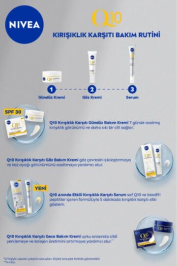 NIVEA Q10 Anında Etkili Kırışıklık Karşıtı Serum 15ml, İnce Çizgi ve Derin Kırışıklık Karşıtı - 8
