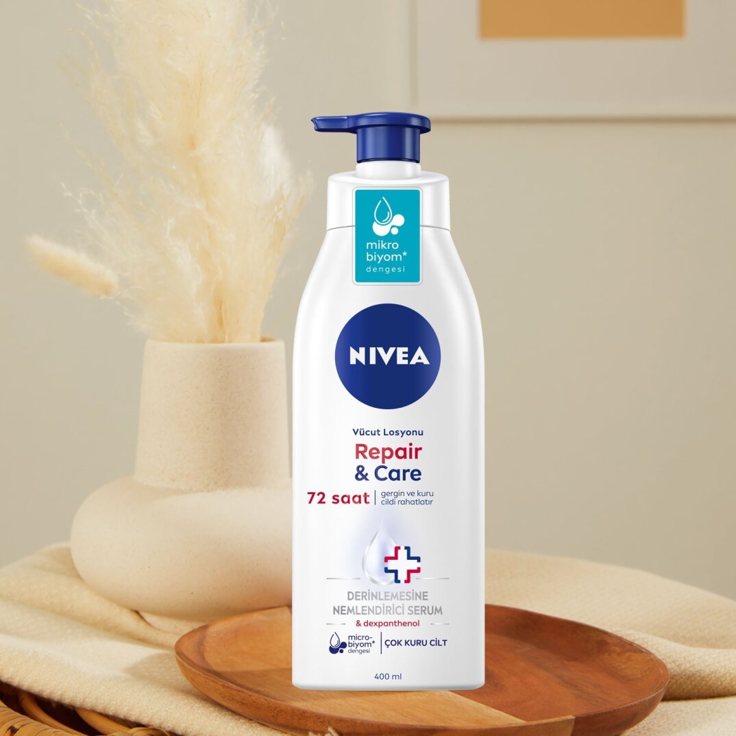 Nivea Repair & Care Vücut Losyonu 400ml,Çok Kuru Ciltler için Yoğun Bakım ve Onarıcı Vücut Losyonu,  - 5