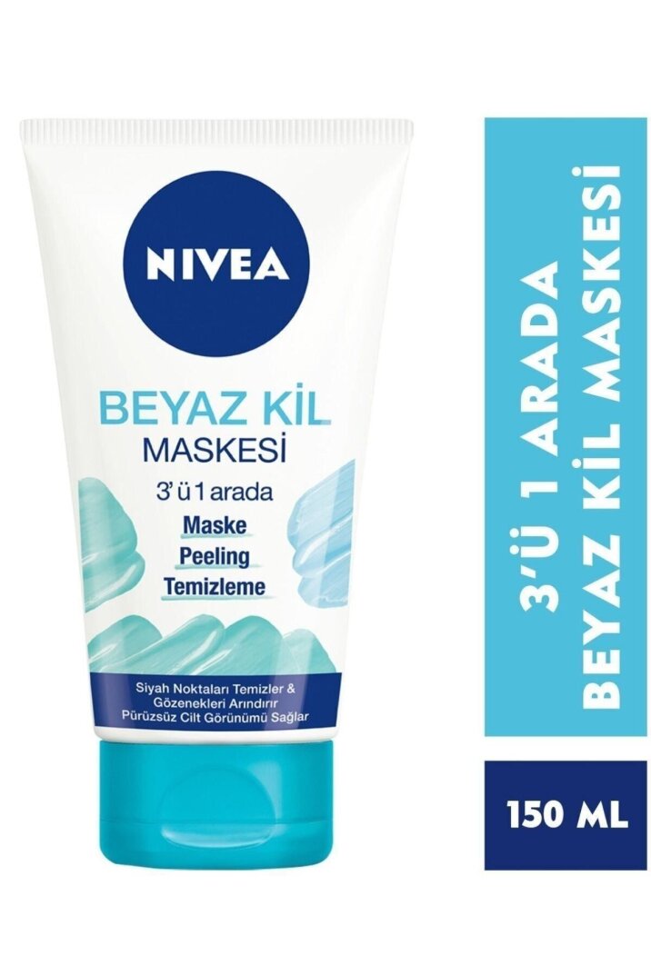 Nivea Yatıştırıcı Yüz Yıkama Köpüğü Kuru Ciltler 150 Ml & Beyaz Kil Maskesi 3'ü1 Arada Maske150 Ml - 3