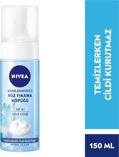 NIVEA Yüz Yıkama Köpüğü Canlandırıcı,Normal Ciltler (150ml), Derinlemesine Yüz Temizleme - 1