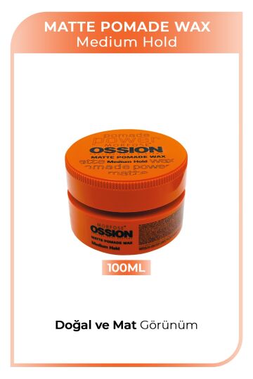 Ossion Medium Hold Pomade Krem Mat Wax 100 ml