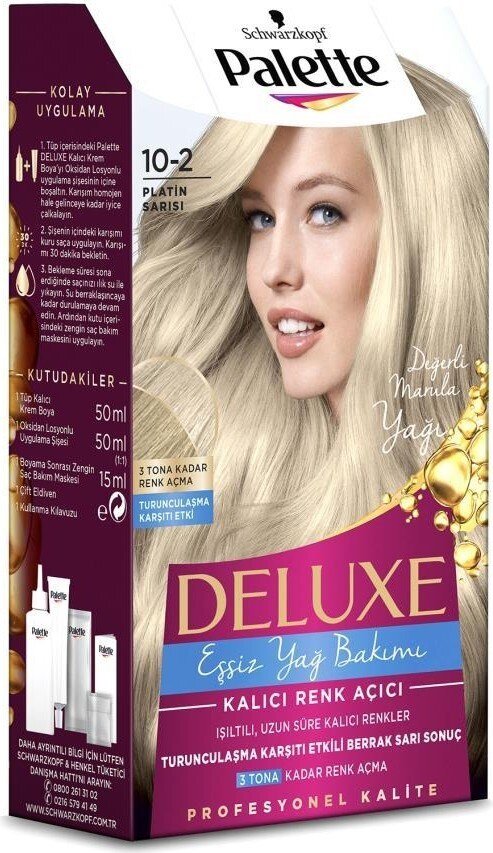 Palette Deluxe 10-2 Platin Sarısı Saç Boyası - 3
