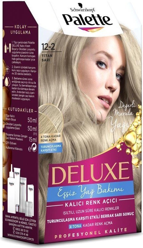 Palette Deluxe 12-2 Titan Sarı Saç Boyası - 3