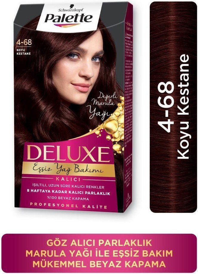 Palette Deluxe 4-68 Koyu Kestane Saç Boyası - 1