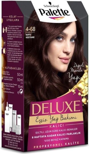 Palette Deluxe 4-68 Koyu Kestane Saç Boyası - 3