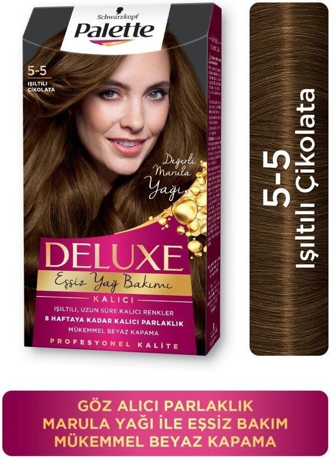Palette Deluxe 5-5 Işıltılı Çikolata Saç Boyası - 1