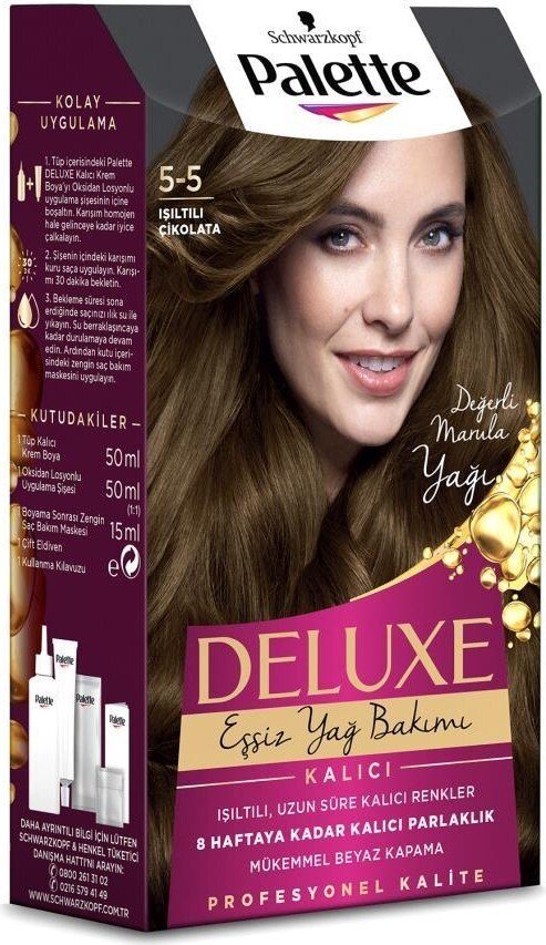 Palette Deluxe 5-5 Işıltılı Çikolata Saç Boyası - 3