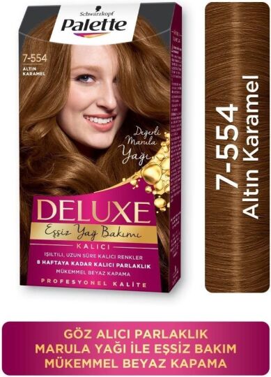 Palette Deluxe 7-554 Altın Karamel Saç Boyası