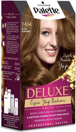 Palette Deluxe 7-554 Altın Karamel Saç Boyası - 3