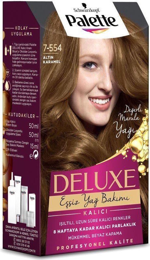Palette Deluxe 7-554 Altın Karamel Saç Boyası - 3