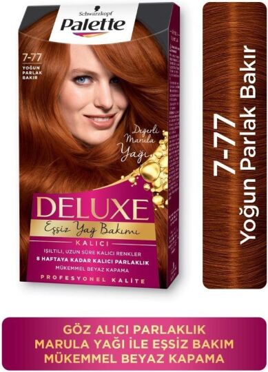 Palette Deluxe 7-77 Yoğun Parlak Bakır Saç Boyası