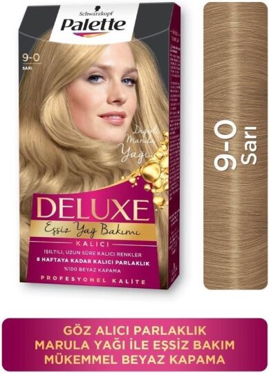 Palette Deluxe 9-0 Sarı Saç Boyası - 1