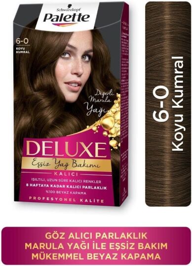 Palette Deluxe Kalıcı Renkler 6-0 Koyu Kumral Saç Boyası