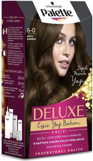Palette Deluxe Kalıcı Renkler 6-0 Koyu Kumral Saç Boyası - 3
