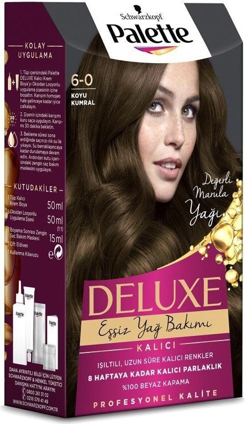 Palette Deluxe Kalıcı Renkler 6-0 Koyu Kumral Saç Boyası - 3