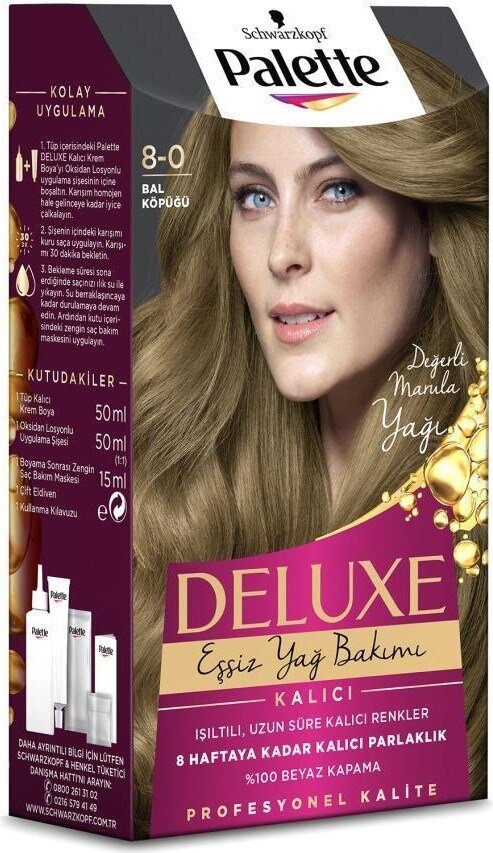 Palette Deluxe Kalıcı Renkler 8-0 Bal Köpüğü Saç Boyası - 3