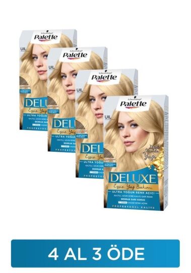 Palette Deluxe Saç Boyası 4 Al 3 Öde Seti Uil Ultra Yoğun Renk A
