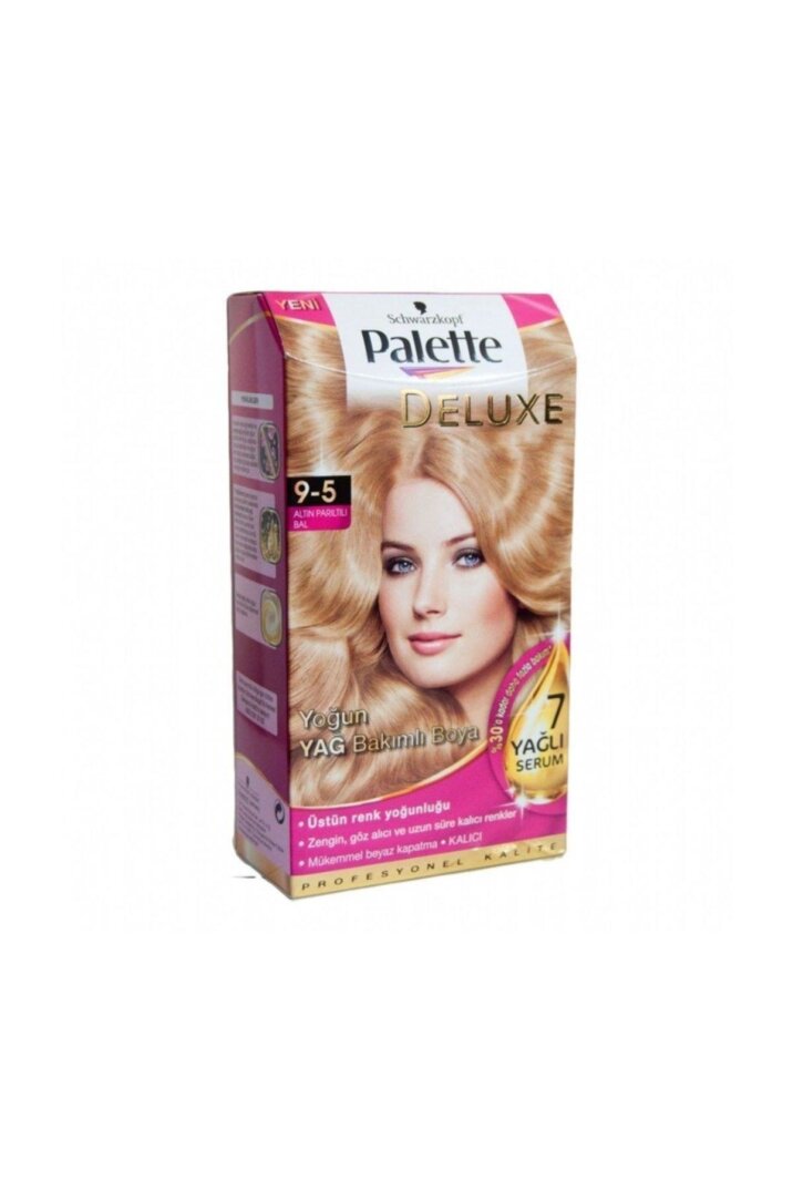 Palette Deluxe Saç Boyası 9-5 Altın Pırıltıl Bal - 1