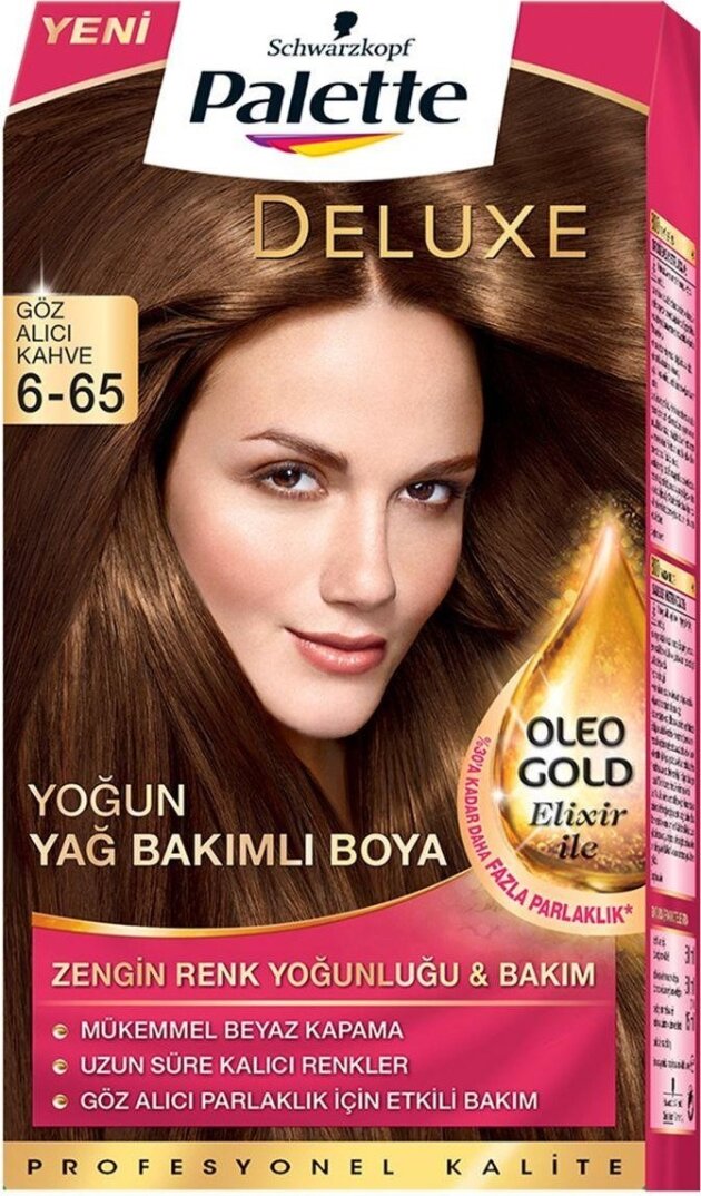 Palette Deluxe Saç Boyası No:6-65 Göz Alıcı Kahve - 1