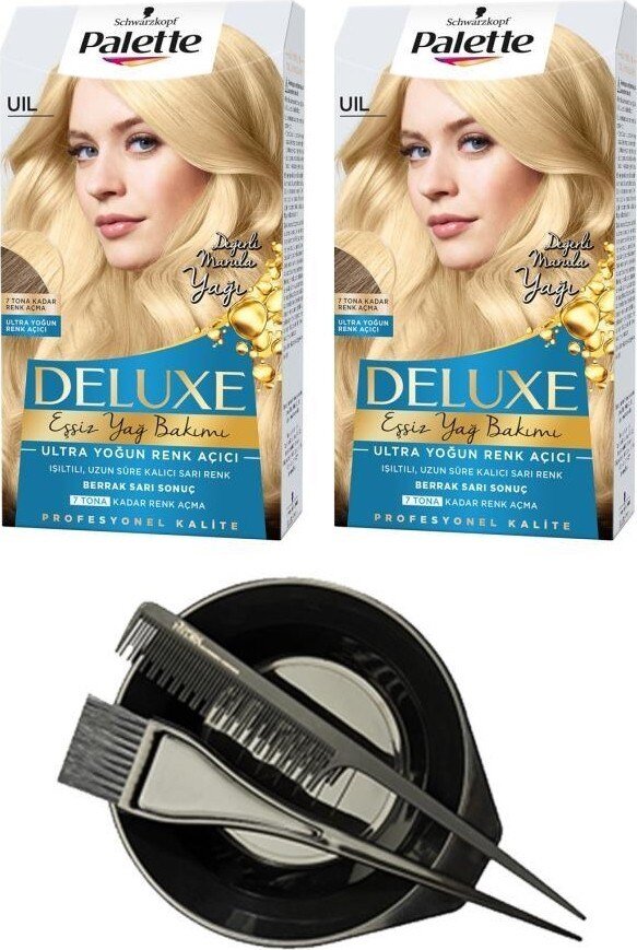 Palette Deluxe Uıl Ultra Yoğun Renk Açıcı X2+ Saç Boyama Seti - 1
