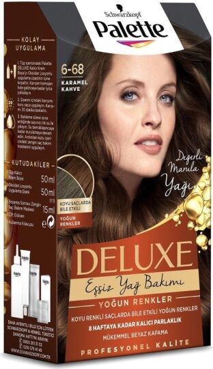 Palette Deluxe Yoğun Renkler 6-68 Karamel Kahve Saç Boyası - 3