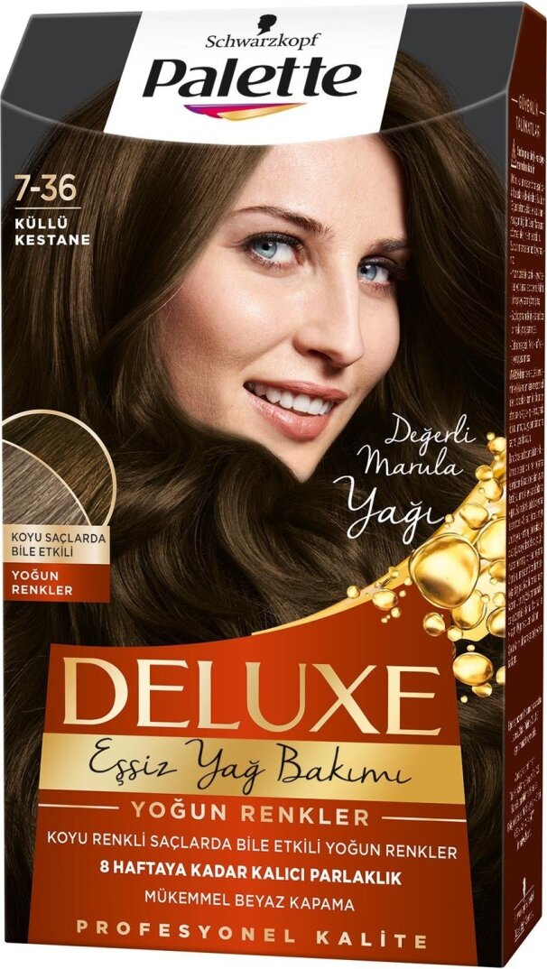 Palette Deluxe Yoğun Renkler 7-36 Küllü Kestane Saç Boyası - 2