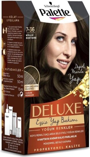 Palette Deluxe Yoğun Renkler 7-36 Küllü Kestane Saç Boyası - 3