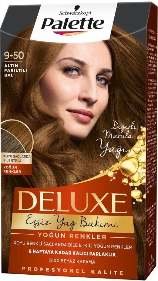 Palette Deluxe Yoğun Renkler 9-50 Altın Parıltılı Bal Saç Boyası - 2
